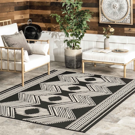Nuloom Ranya Tribal Indoor/Outdoor Area Rug 8ft x 10ft GBCB01E-8010